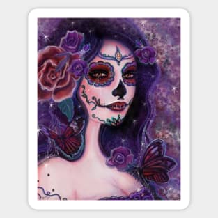 Day of the dead Cantana Rose By Renee Lavoie Sticker